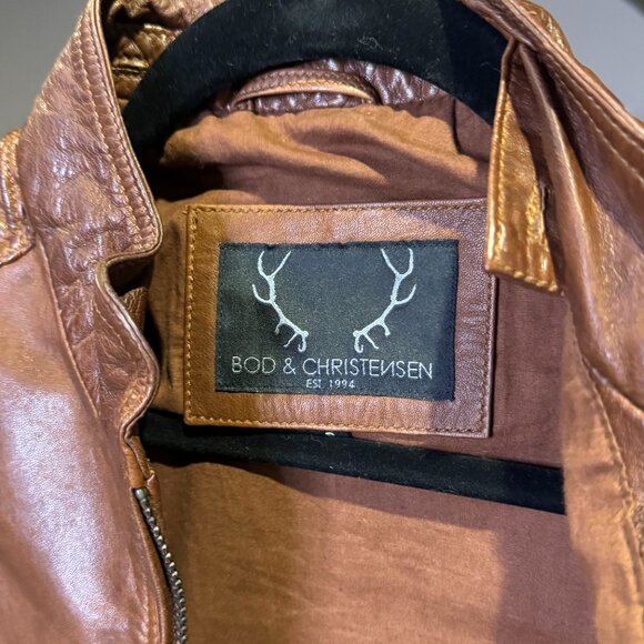 Bod & Christensen Leather Jacket  - Whiskey Leather - S - Picture 3 of 6